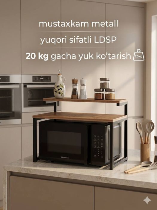 Metall karkasli va sifatli LDSP dan oshxona uchun podstavka