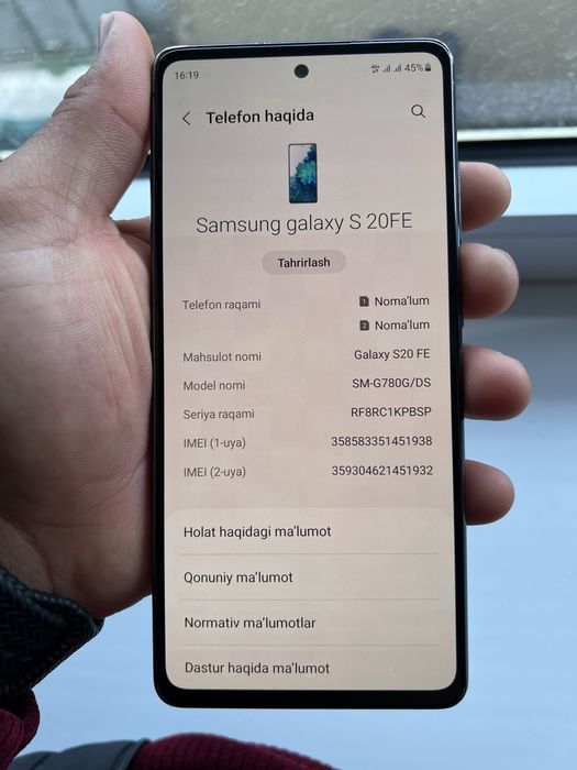 Samsung galaxy s20 fe