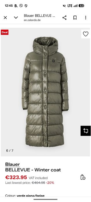 Дамско дълго палто тип пухенка Blauer USA L