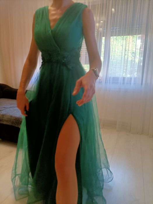 Rochie ocazie lunga verde mărime S M