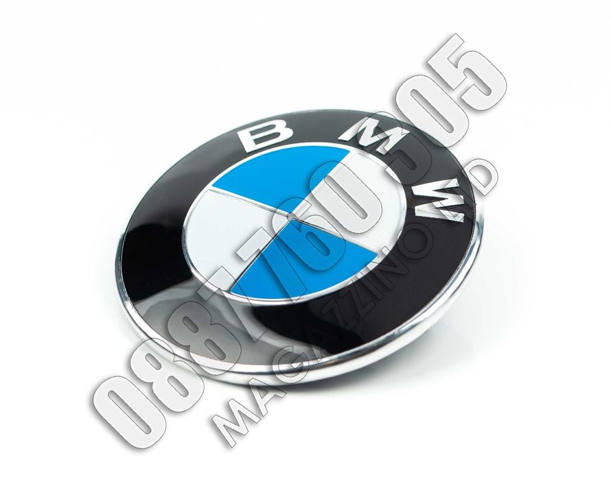 Емблема за BMW 82 мм. и 74 мм. Предна или Задна Черна Основа