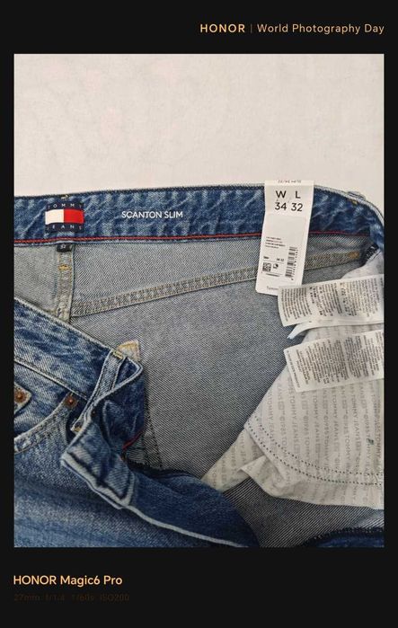 Tommy Hilfiger Scanton Slim Jeans – Albastru cu rupturi