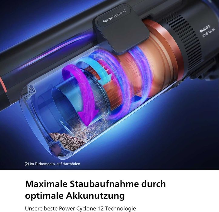 Нова Безкабелна Вертикална Прахосмукачка PHILIPS XC7053/01 Series 7000, 2 години Гаранция, Aqua Модул, Сухо и Мокро Почистване