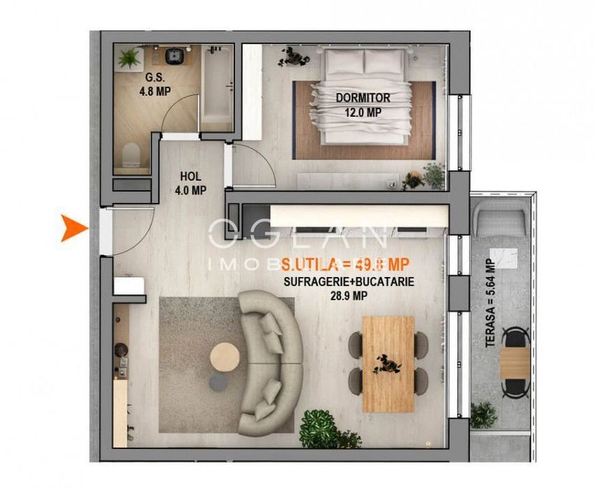 Apartament 2 cam nou, bloc cu lift,  Calea Surii Mici  0% comision
