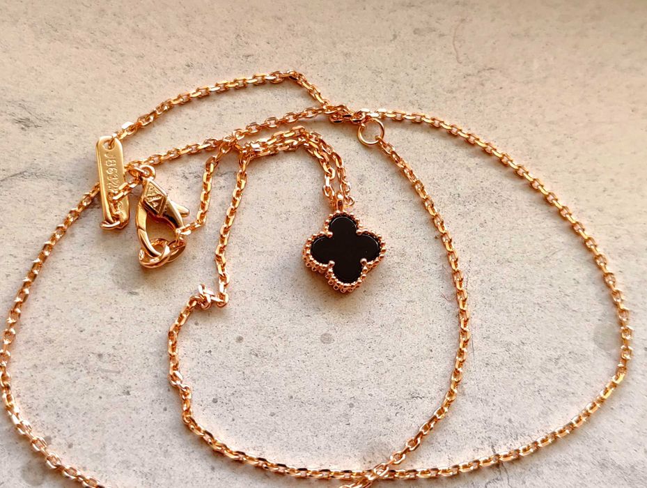 Дамско колие с малка черна детелина - Van Cleef & Arpels VCA