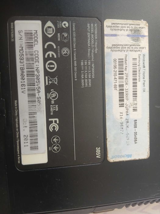 Laptop Samsung NP 305V