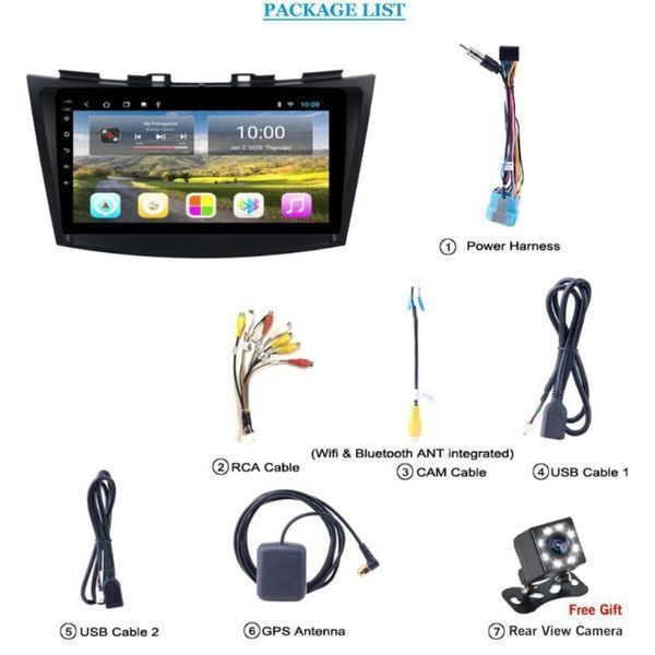 SUZUKI SWIFT 2010-2016 Андроид Навигация 9'',9155