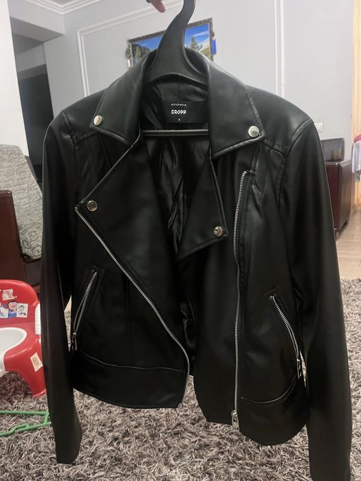 кожаный пиджак женский