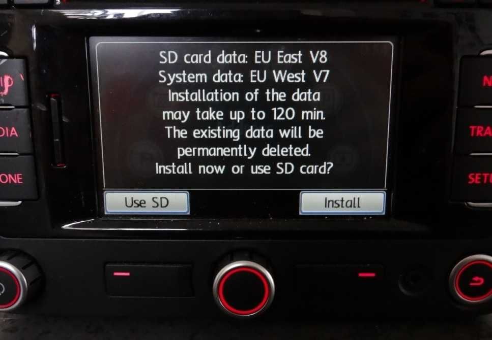 Card Original harti navigatie RNS 315 Volkswagen Passat Golf Tiguan