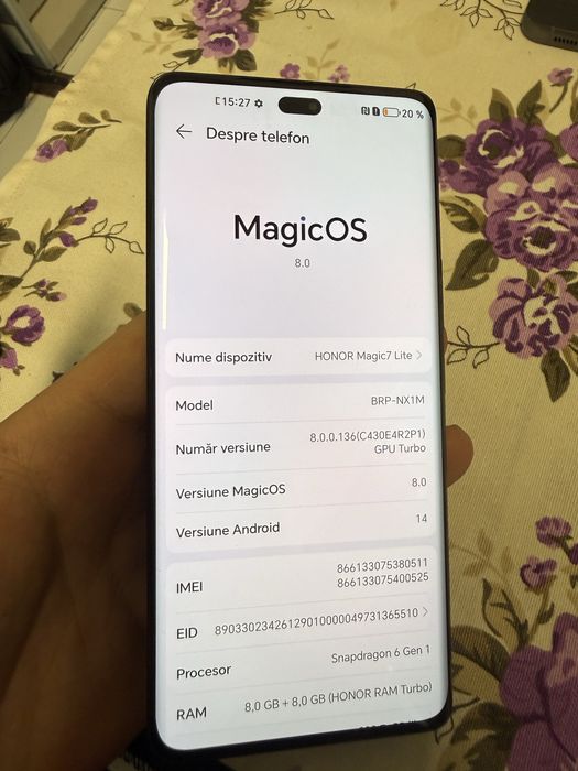 Honor Magic 7 Lite 256GB perfect funcțional