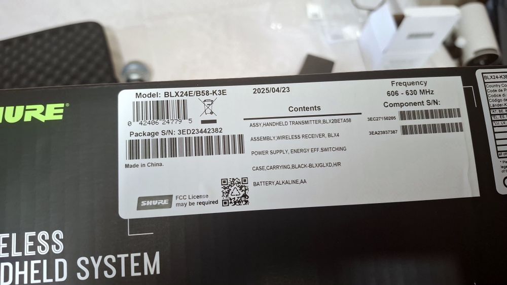 Радиомикрофон Shure BLX24E/B58 K3E Beta 58A