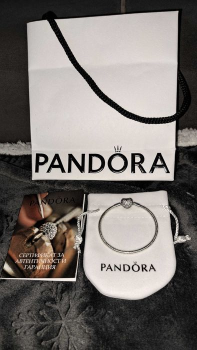 Сребърна гривна за талисмани/ 17см