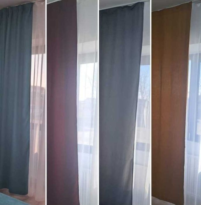 Set elegant: 2 draperii 145x240 cm cu rejansă dublă – 135 lei