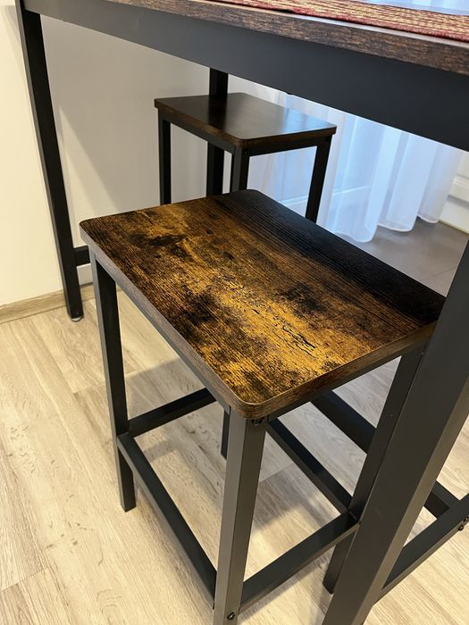 Masă bar + 2 scaune