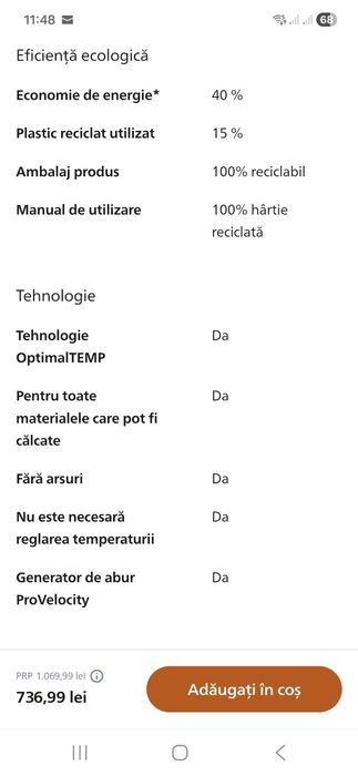 Statie de calcat Philips Perfect  Compact Plus Care