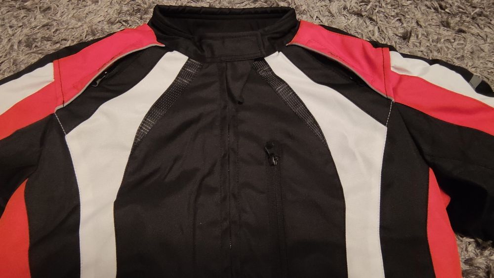 Geaca moto textil SM Lady Ana Red-White-Black marimi S, M, L, XL Noua!