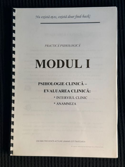 Pachet 5 cursuri de psihologie clinică printate și legate