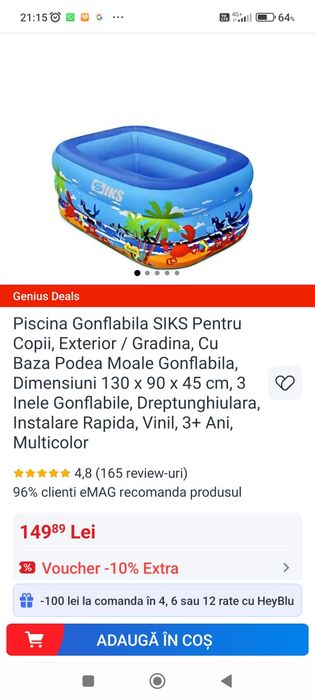 Piscina gonflabila noua