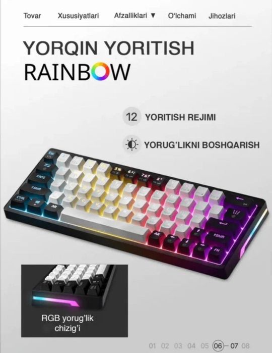 Klaviatura o'yin uchun