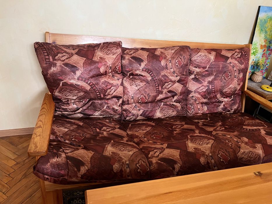 Естествено дърво диван и кресла