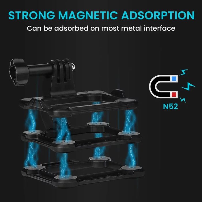 Suport magnetic piept action camera compatibil GoPro/Osmo/Yi