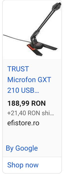 Microfon gaming Trust  Gtx 210,nou,sigilat