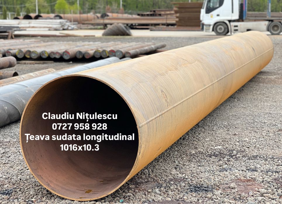 Vand teava metalica noua si recuperata teava trasa si sudata elicoidal