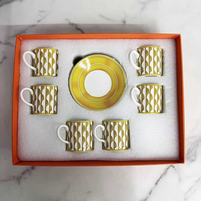 Hermes Soleil d'Hermes оригинален комклект чаши за кафе и купи
