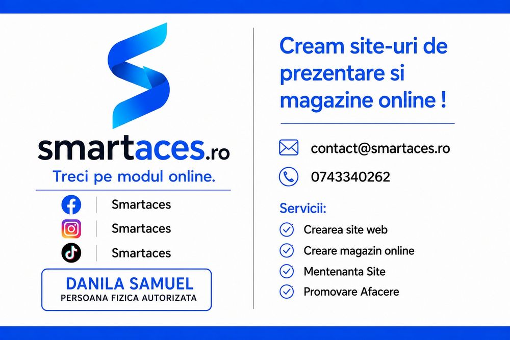 Creare website de prezentare si magazin online