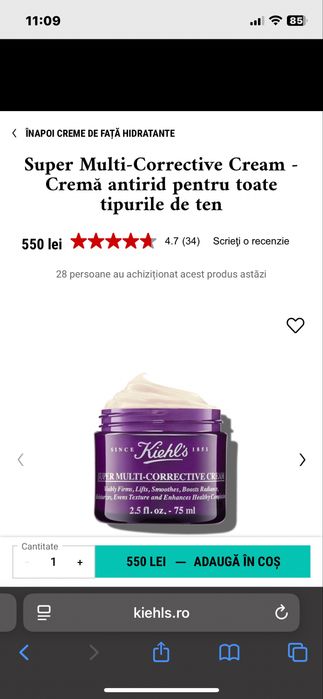 Crema de fata Kiehl’s