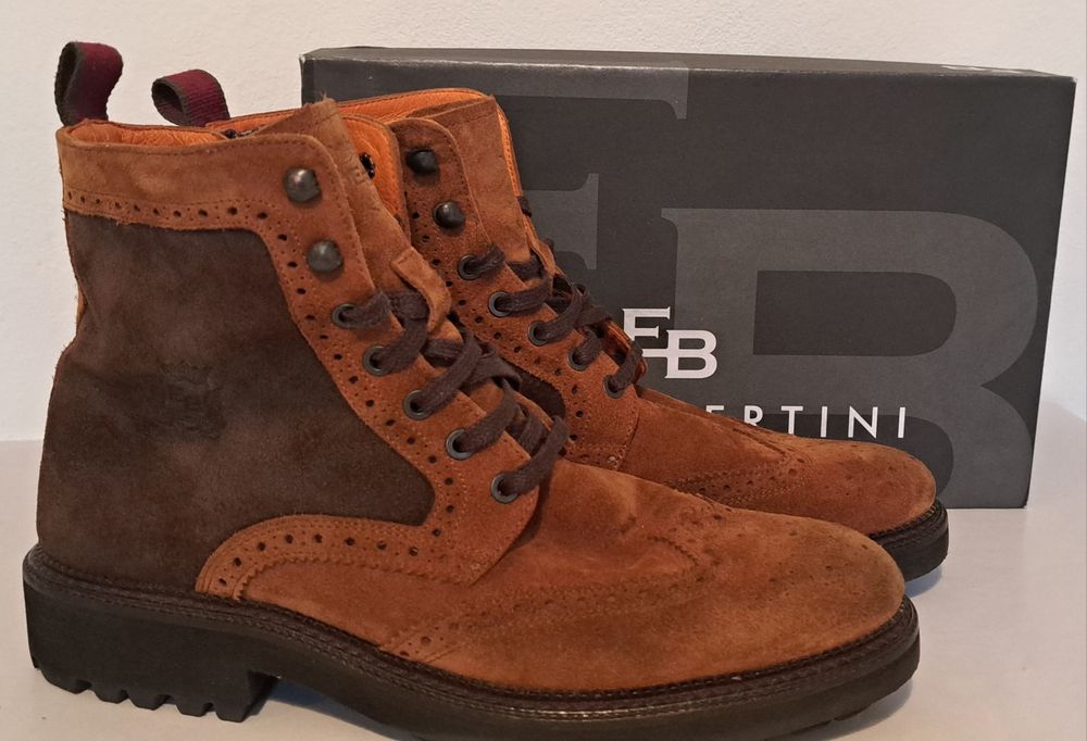 Ghete bărbati Enzo Bertini Velour camel mărimea 43