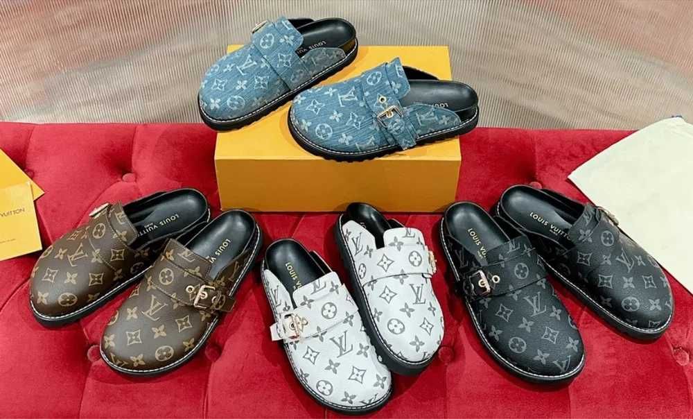 Papuci Louis Vuitton-piele naturala 100% premium prezentare completa