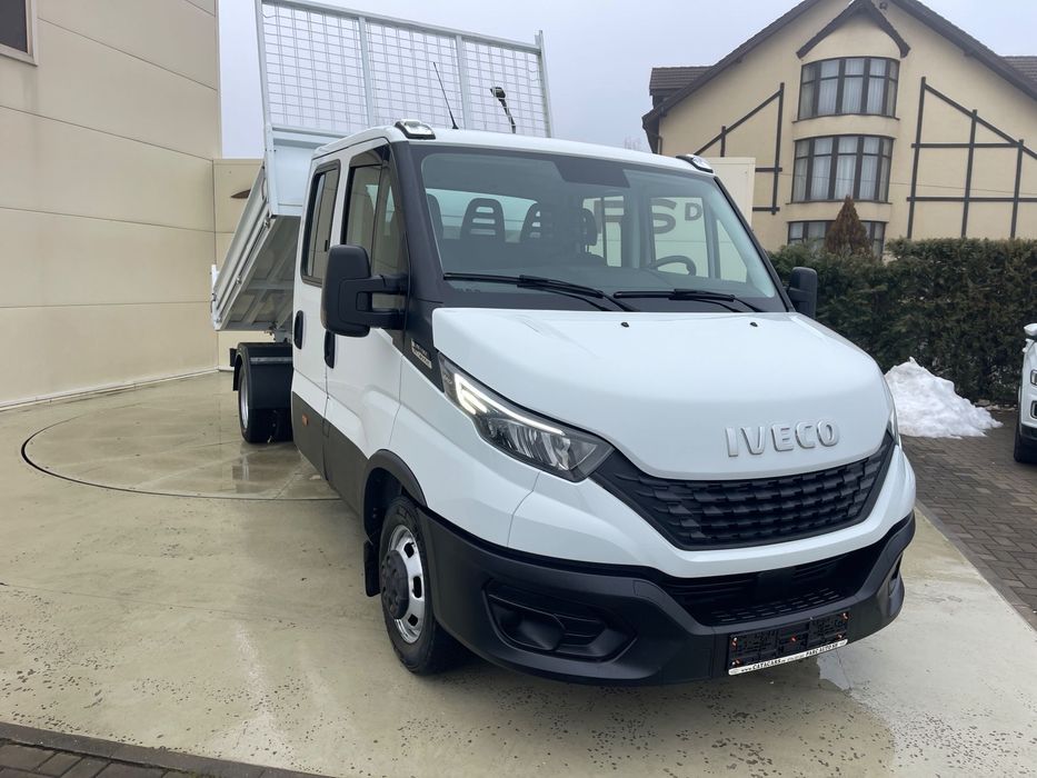 Iveco Daily Doka 35C16 6LOCURI  PUNTE DUBLA  BASCULABIL Iveco Daily Doka 2.3D, 156CP, LED, Climatronic, Piele, Pilot, Cârlig