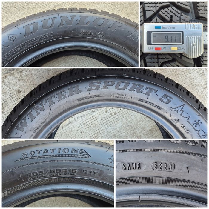 O bucată 205/55 R16 M+S iarnă - una Dunlop Goodyear