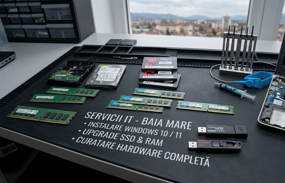 Mentenanta - Instalare Windows - Upgrade SSD / Ram - Configurare - Curătare