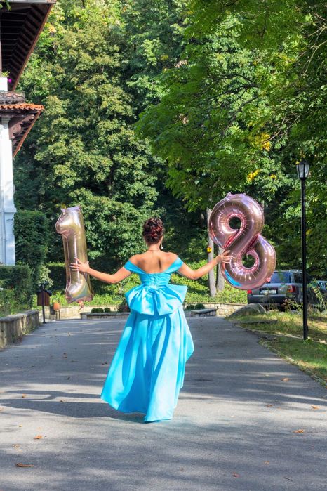 Rochie de ocazie unica, facuta pe comanda, cu corset.