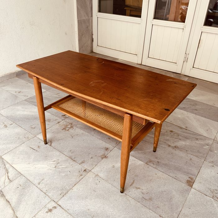 Скандинавска винтидж маса с повдигащ се плот – Mid-Century Modern