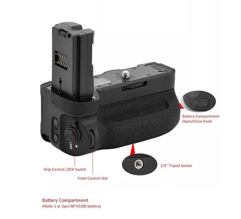 Батериен грип за фотоапарати Sony A7 III , A9 , A7R III , Battery grip