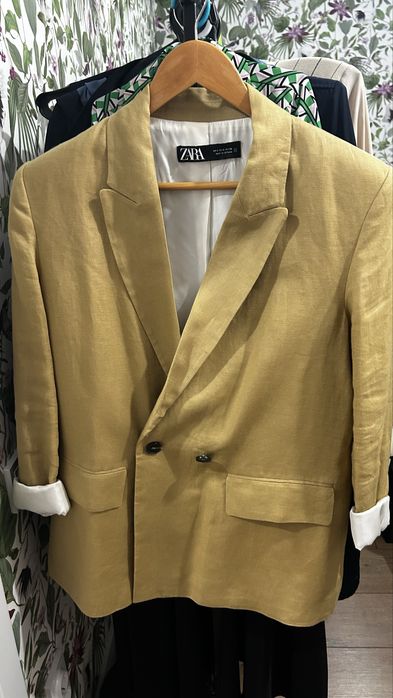 Пиджак льняной zara