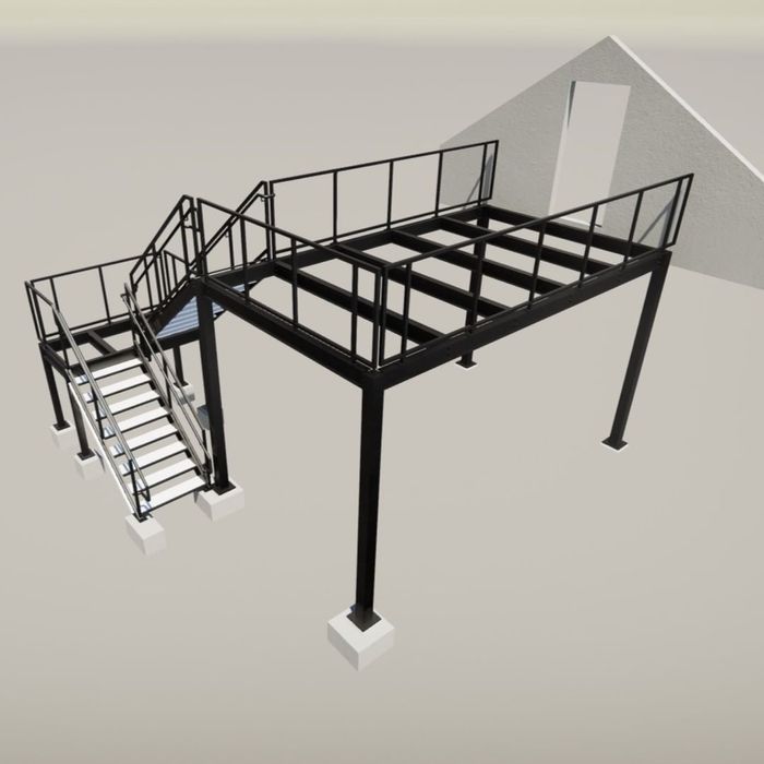 Антресольный этаж, мезонин, металлоконструкции