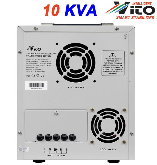 10 KVA МОНОФАЗНИ  НИСКОВОЛТАЖНИ Стабилизатори на ток и напрежение  в диапазон 120V-290V  с Електронно управление, LED дисплей