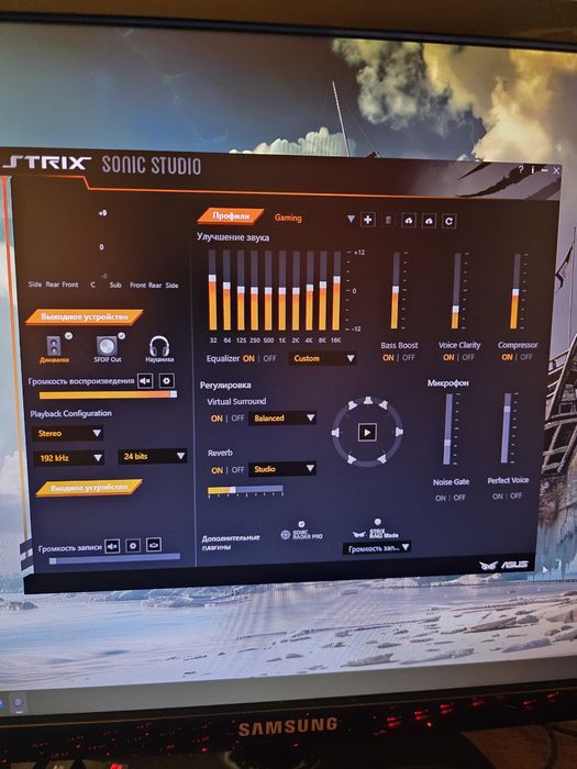 Аудиокарта Asus strix soar 7.1