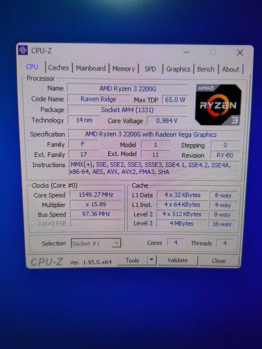 Ryzen 3 2200g като нов