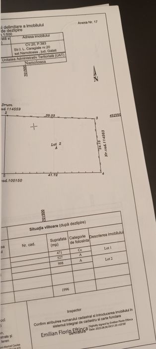 Vand teren Namoloasa-Sat