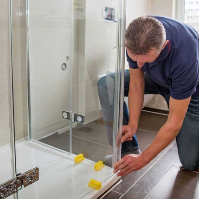 Душевые кабины с установкой - перегородки Душевая кабина раздвижная