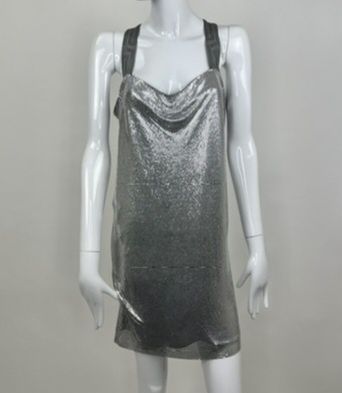 Rochie metalică unicat, marca Versace x H&M