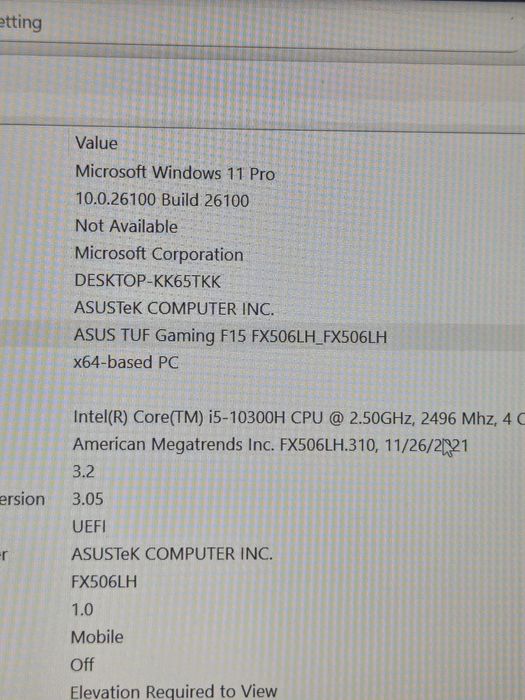 ASUS TUF gaming F15 FX506LH