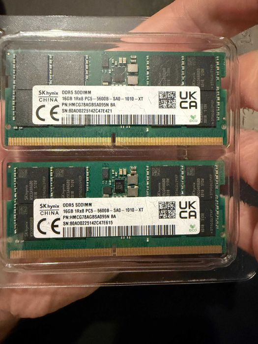 Kit Memorie Ram Laptop Sk Hynix 32gb (2x16gb) ddr5 5600 Aproape noi