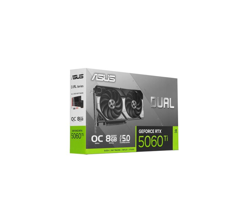 ' Видеокарта ASUS RTX 5060 Ti DUAL OC (8GB GDDR7, 128-bit)
