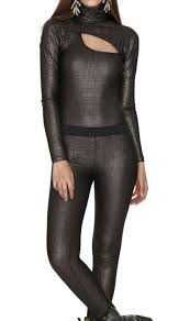 Pantaloni leggings/colanti dama PNK Casual editie lux negru glossy mar. 34/XS (noi-eticheta)